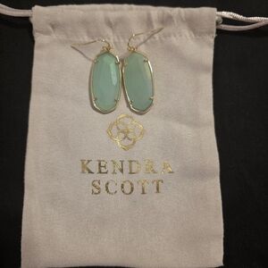 Kendra Scott Gold and Mint Earrings